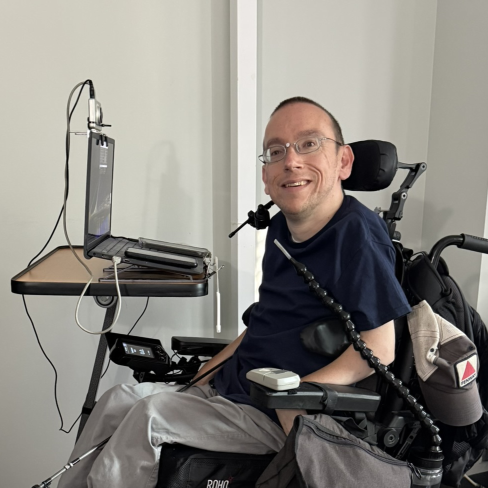 Photo of The Rolling Coder working on TheRollingCoder.com